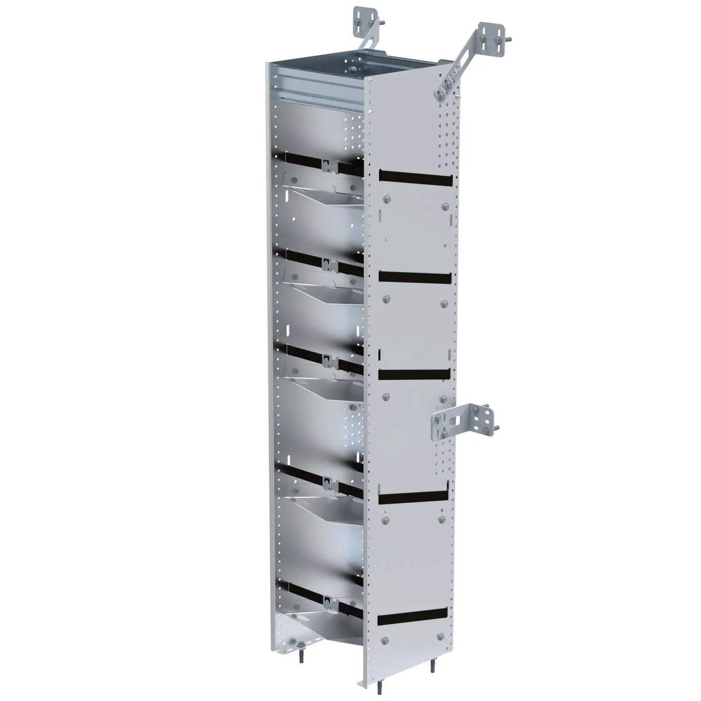 5 Tier Refrigerant Rack for Small & Large Bottles, Compoiste Aluminum, 14"d x 13"w x 62½"h