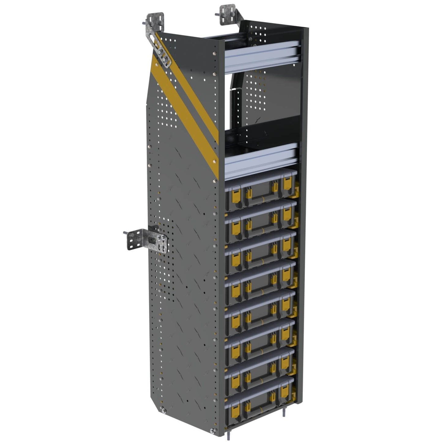 Partskeeper Parts Organizer Storage Cabinet w/ 8 Carry Cases + 2 Shelves – N5-PS20-8