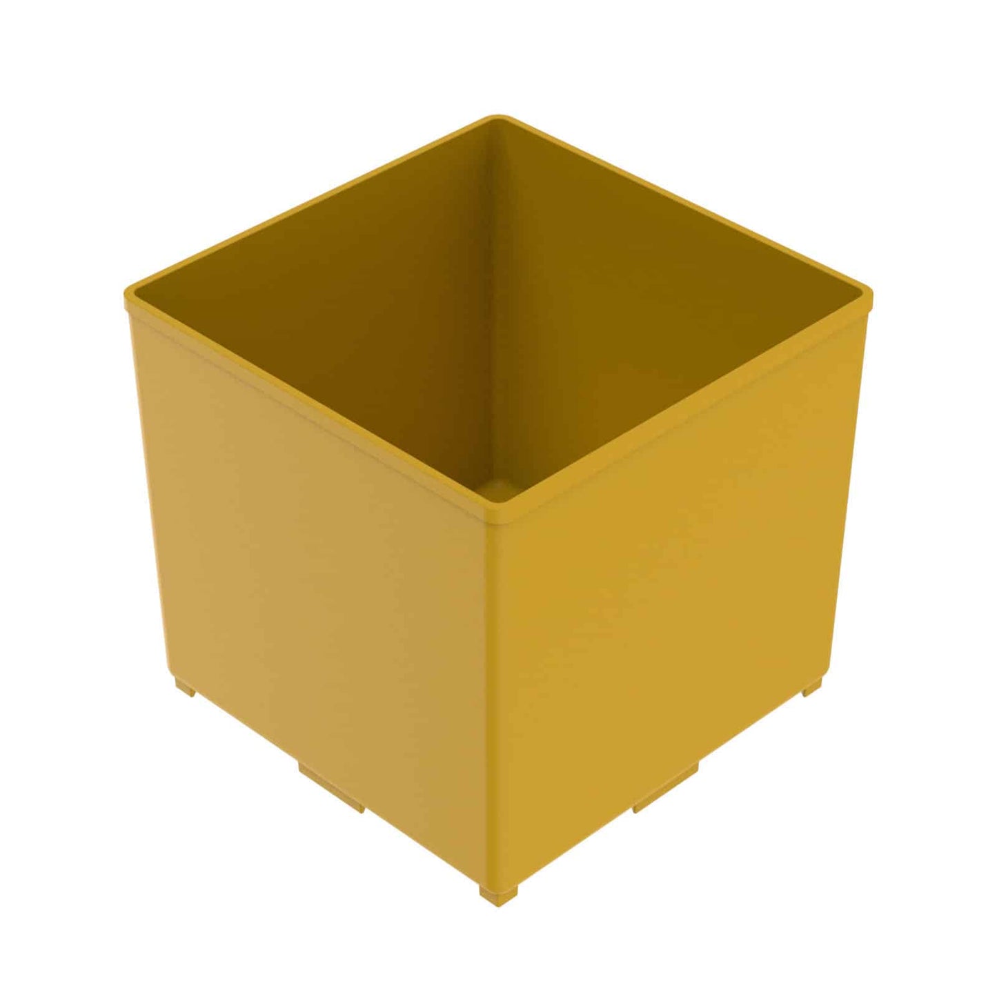 Small yellow plastic bin 4" x 4"