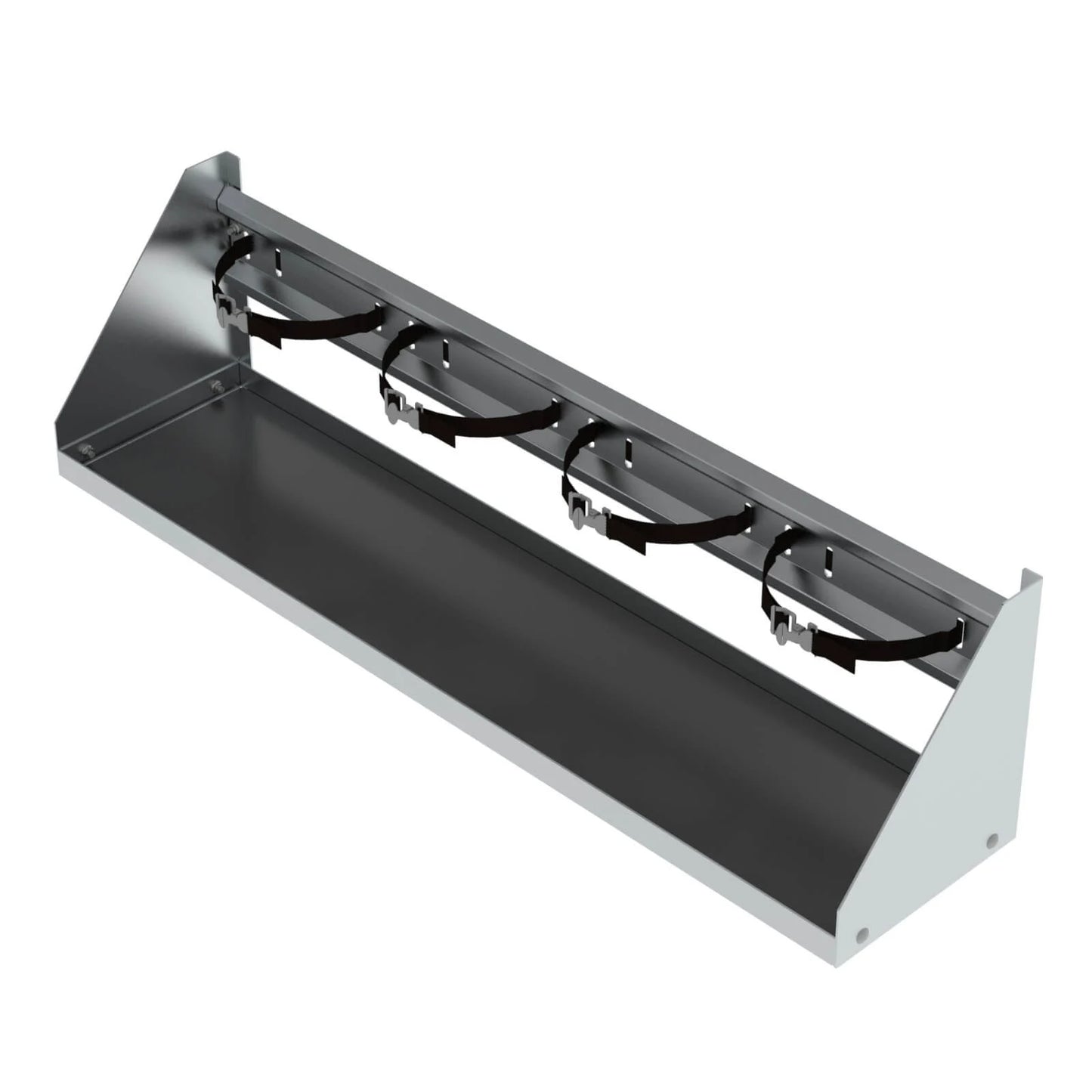 Horizontal refrigerant bottle holder, aluminum, 12 1/2"d x 48"w x 13"h