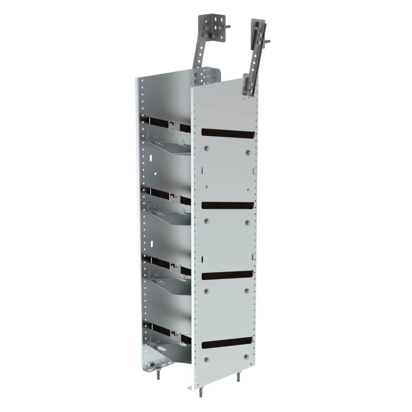 4 Tier refrigerant rack for small bottles, aluminum, 14"d x 10½"w x 43"h
