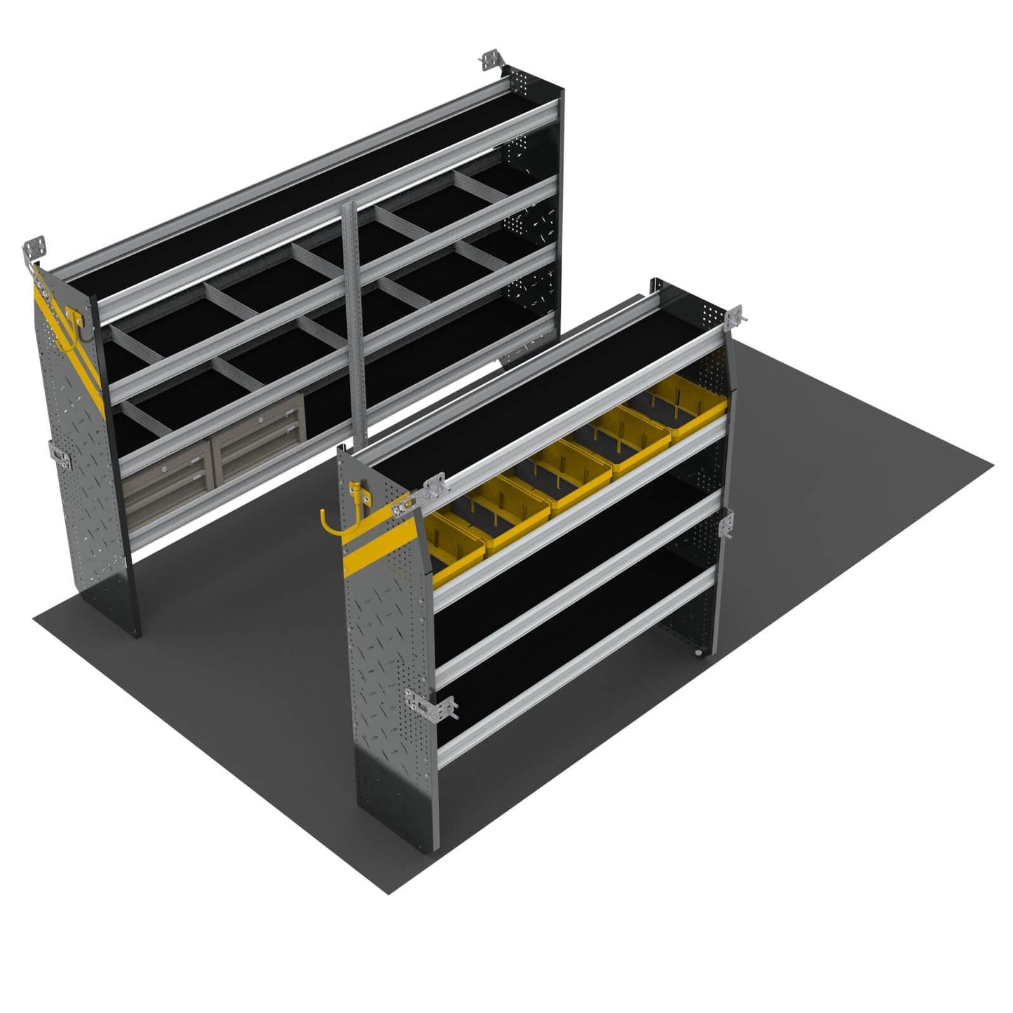 Mobile Service & Plumbing Van Shelving Package, 10′ Box Truck/Enclosed Trailer – BTS-16