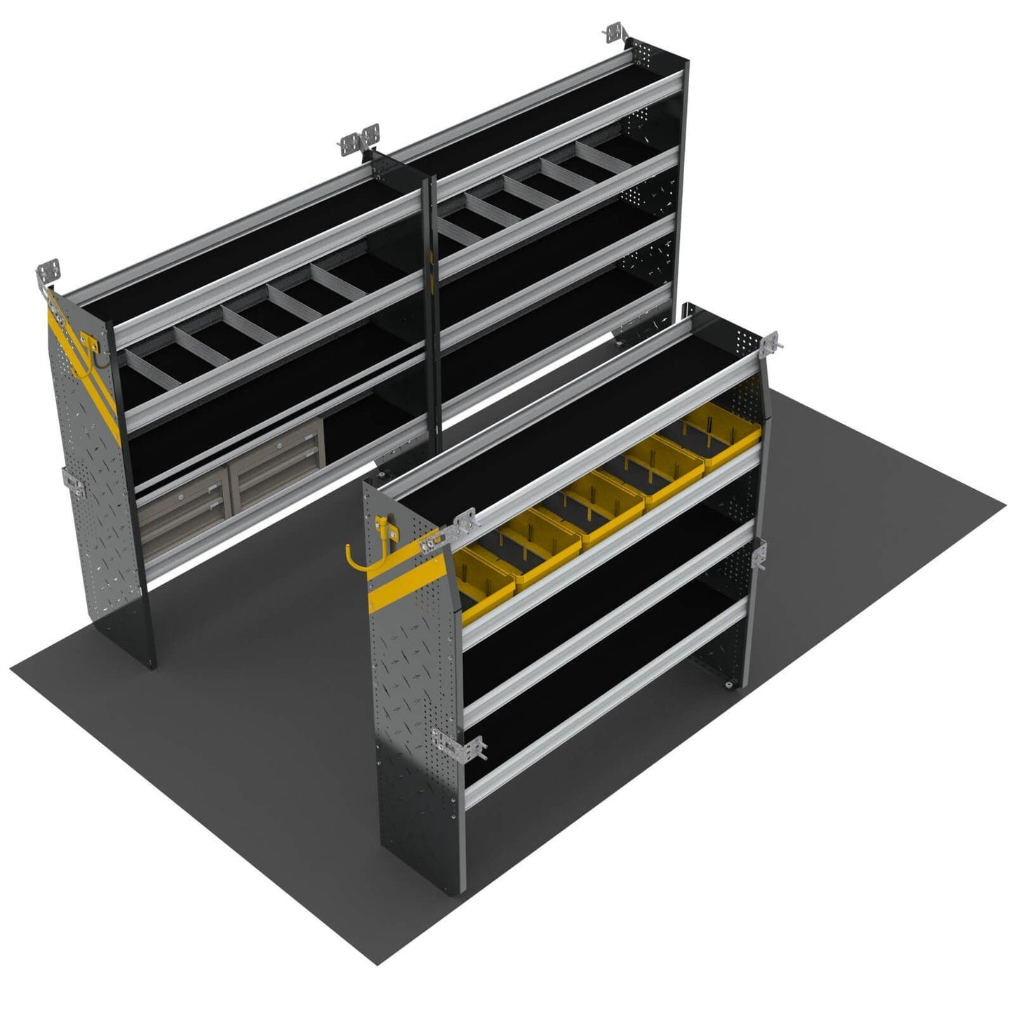 Mobile Service & Plumbing Van Shelving Package, 14′ Box Truck/Enclosed Trailer – BTL-16