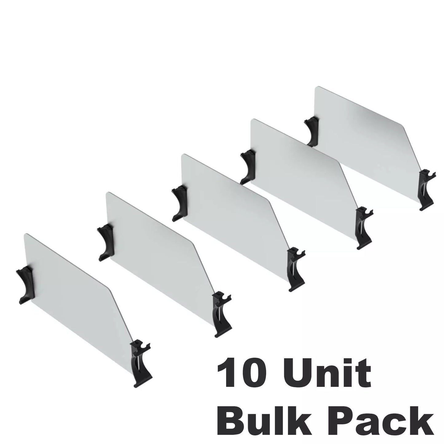 Van Shelving Set of 5 High Dividers with Clips, 12″ Depth, 10 Bulk Pack – 62-UDH12x10