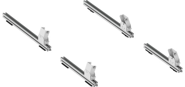 Drop Down HD Aluminum Ladder Rack Kit - Double - Sprinter Standard Roof