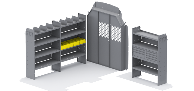 General Service 60" H Shelves - Transit 148" WB High Roof