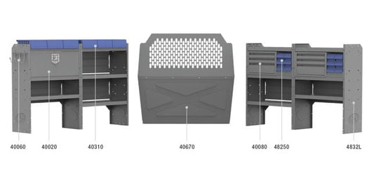 General Service 43" H Shelves - Transit Connect