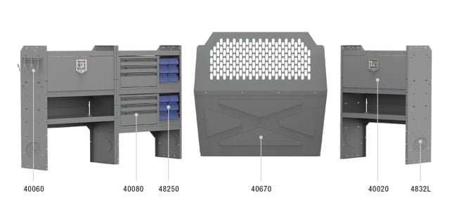 Telecom 43" H Shelves - Transit Connect