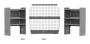 Commercial 43" H Shelves Wire Partition - Transit Connect
