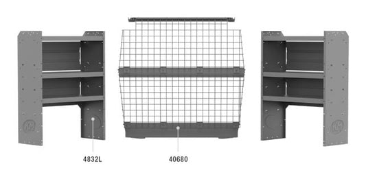 Commercial 43" H Shelves Wire Partition - ProMaster City