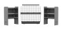 Commercial 43" H Shelves Wire Partition - Transit Connect