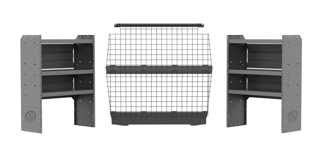 Commercial 43" H Shelves Wire Partition - ProMaster City