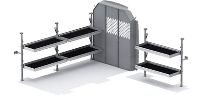 Folding Shelves Package - Transit 130" WB Mid Roof