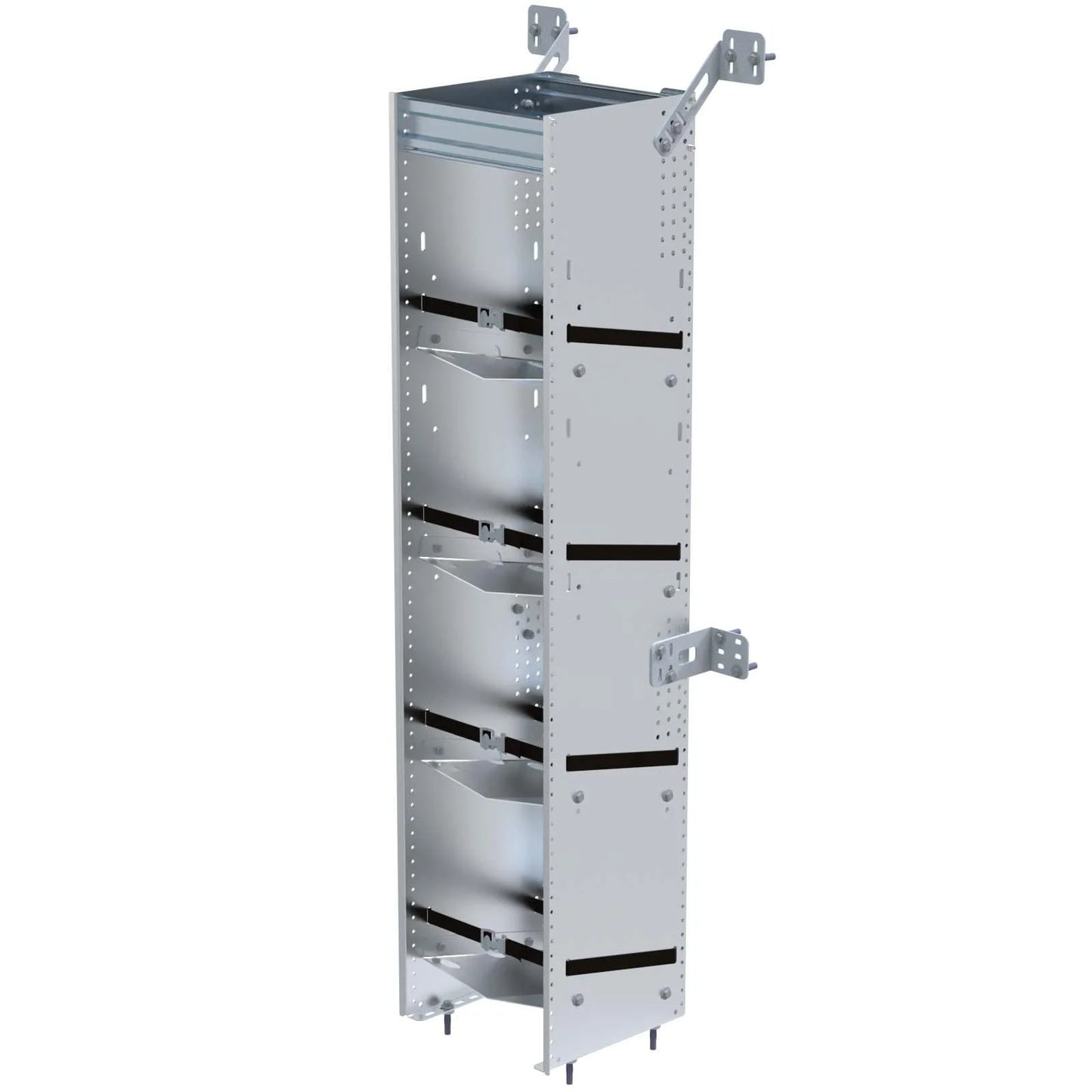 4 Tier Refrigerant Rack for Large Bottles, Composite Aluminum, 14"d x 13"w x 62½"h