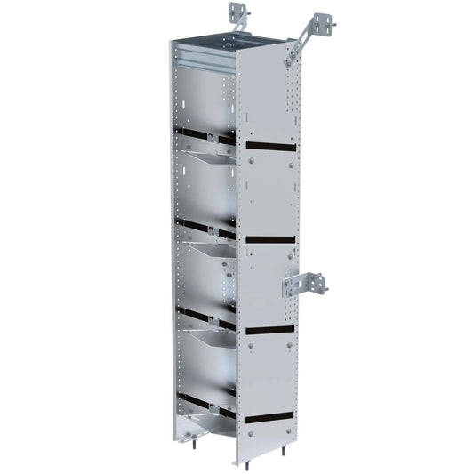 4 Tier Refrigerant Rack for Large Bottles, Composite Aluminum, 14"d x 13"w x 62½"h