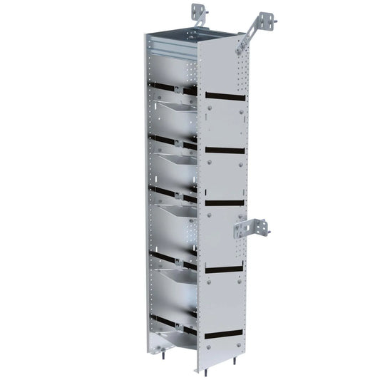 5 Tier Refrigerant Rack for Small & Large Bottles, Compoiste Aluminum, 14"d x 13"w x 62½"h