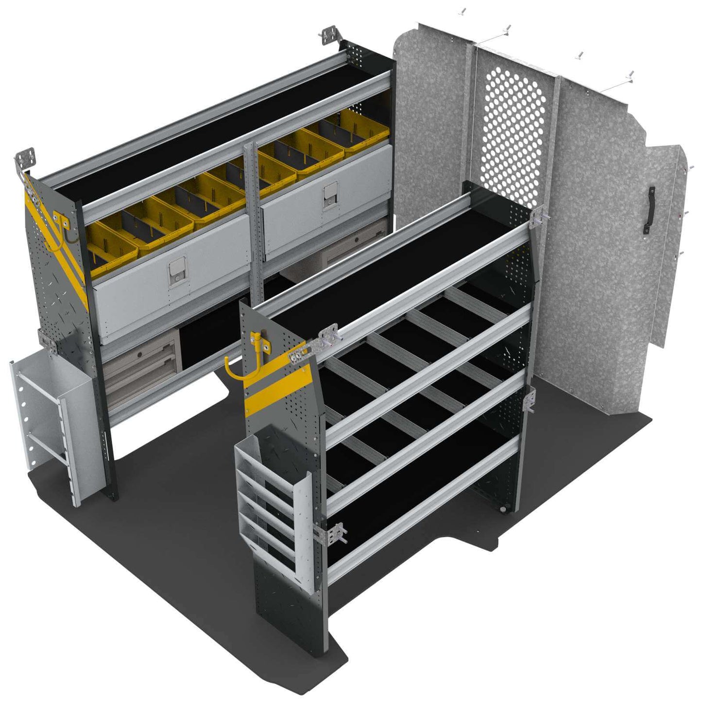 Electrician Van Shelving Package, RAM ProMaster, 118″  / 136″  WB – RPS-11