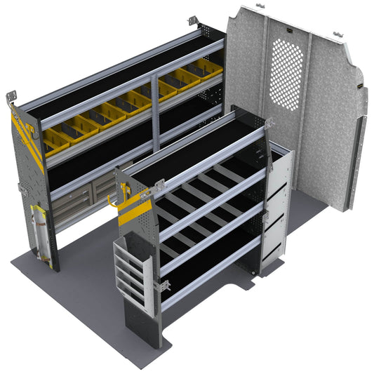 HVAC Van Shelving Package, Ford Transit Med Roof, 130”  WB – FTR-12