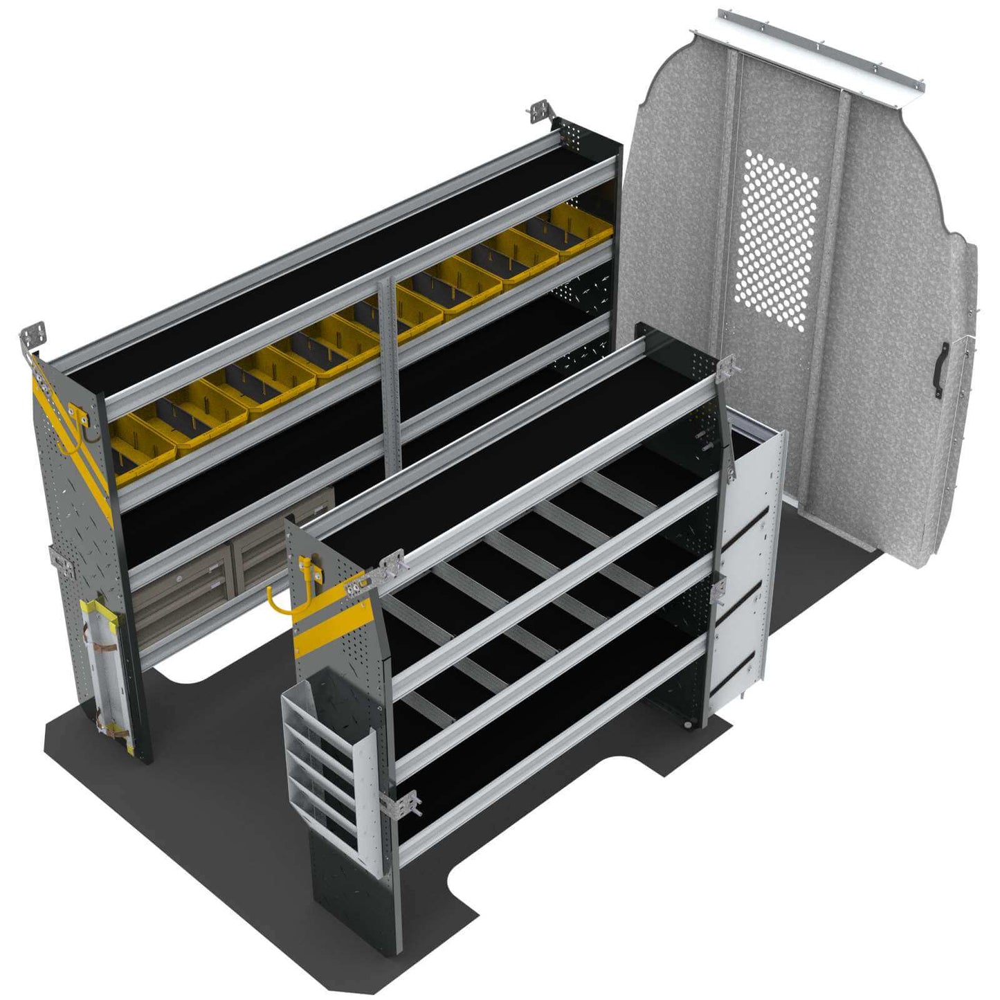 HVAC Van Shelving Package, Mercedes Sprinter, 144″  WB – DHS-12