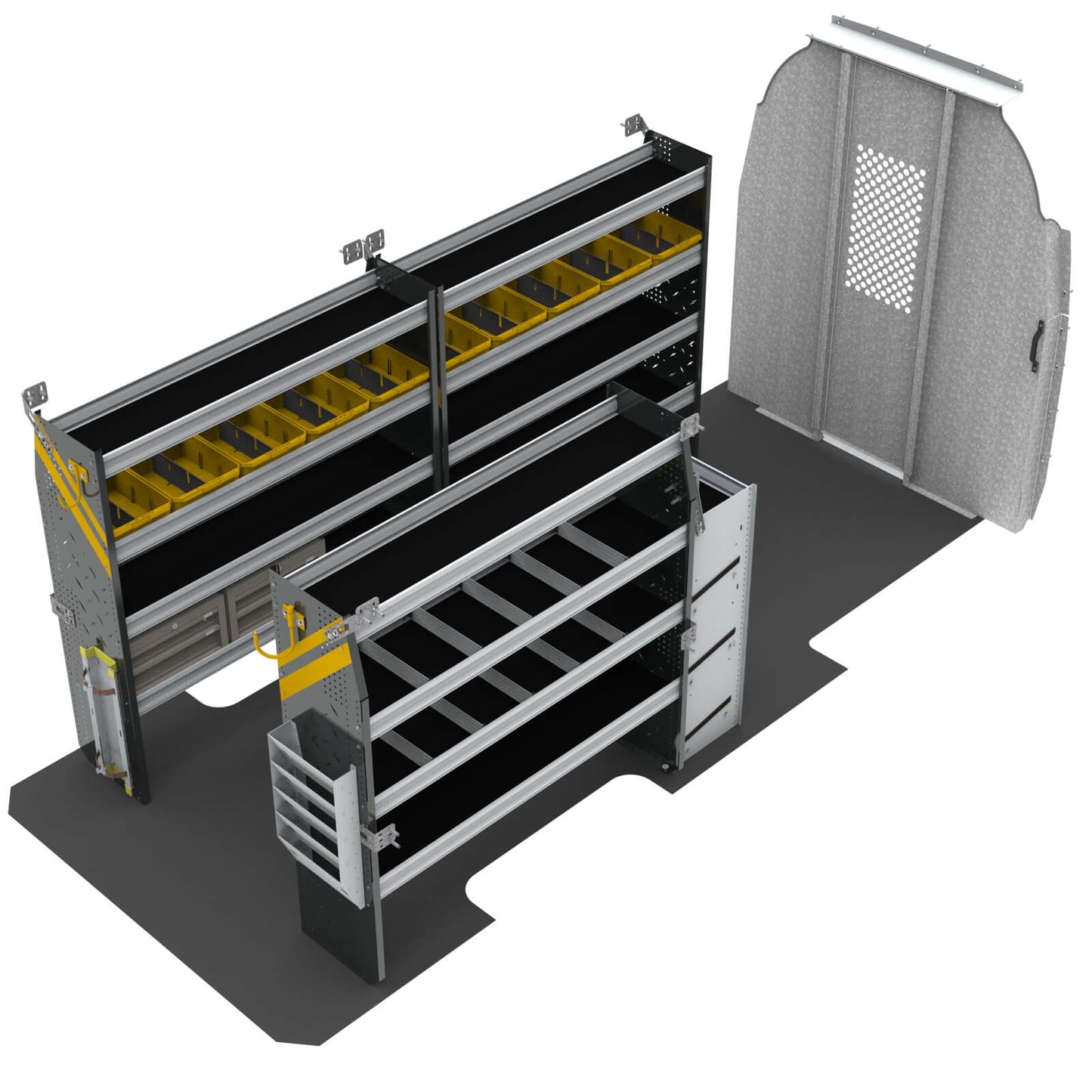 HVAC Van Shelving Package, Mercedes Sprinter, 170″  WB – DHL-12