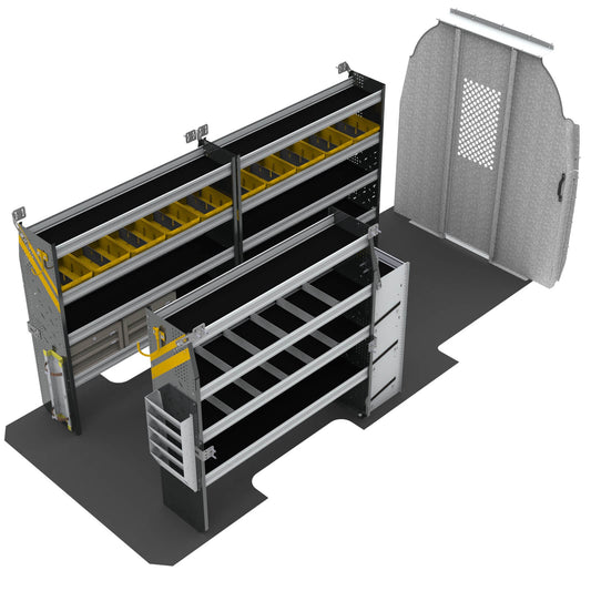 HVAC Van Shelving Package, Mercedes Sprinter, 170″  WB – DHL-12