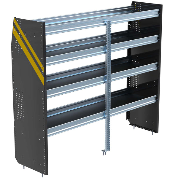 N5 Series Cargo Van Shelving, 72″ Wide, 4 Trays – N5-DS72-4