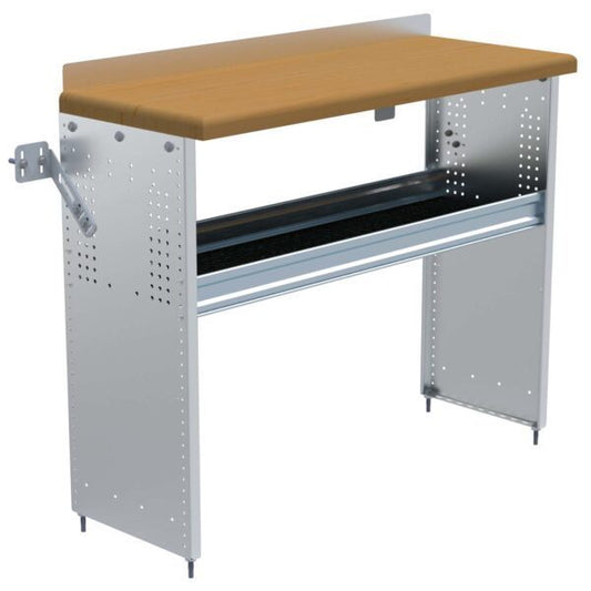 Workbench, Composite Aluminum, w/ Hardwood Top, 18"d x 48"w x 40"h