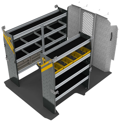 Mobile Service & Plumbing Van Shelving Package, RAM ProMaster, 118”  / 136”  WB – RPS-16
