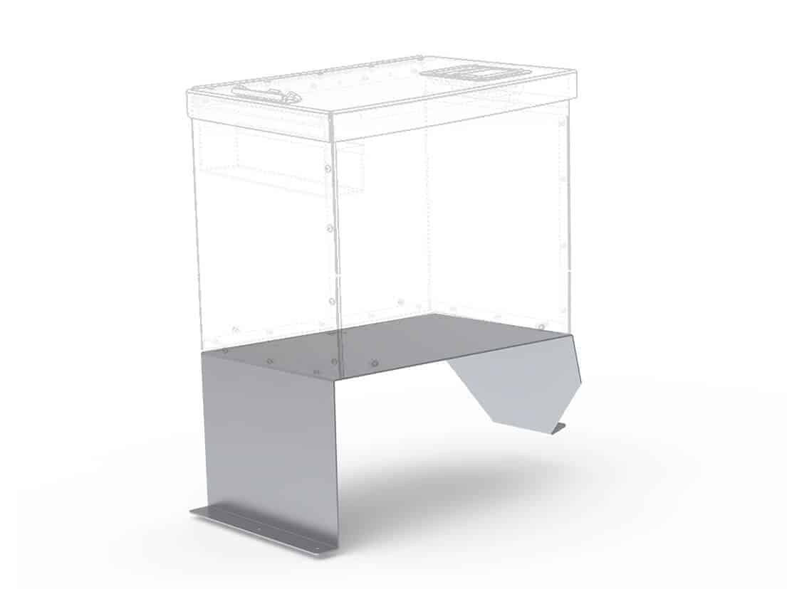 Raised base for 5045 cab box, aluminum, 9"h, Sprinter