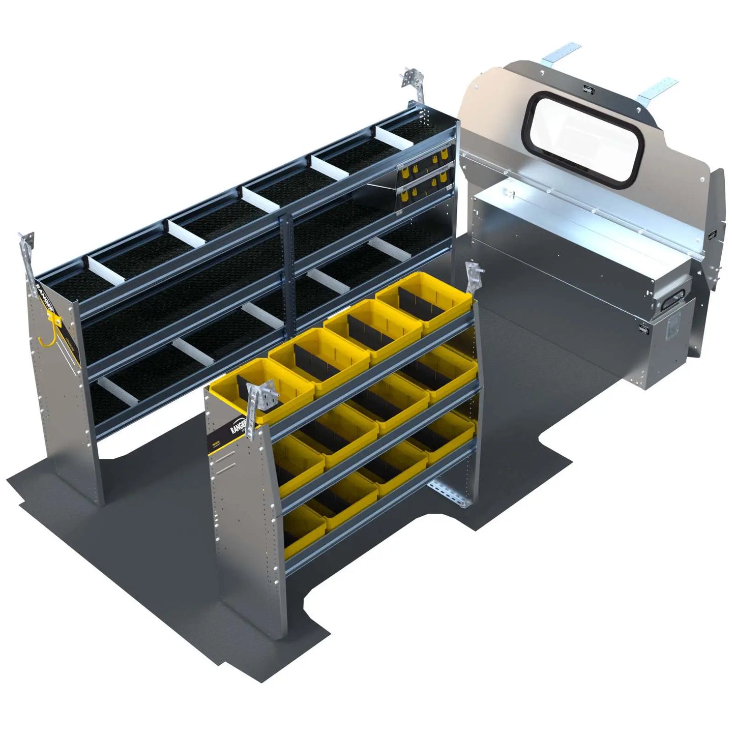 Aluminum Van Shelving Package, Chevrolet Express, 155”  WB – GSL-27