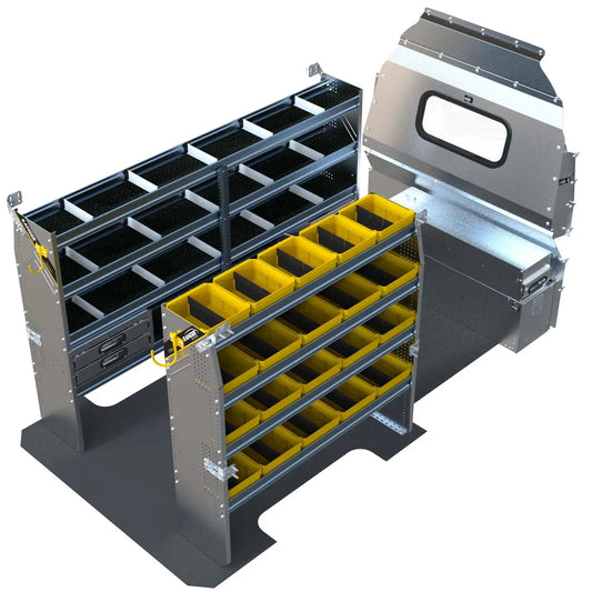 Aluminum Van Shelving Package, Mercedes Sprinter, 144”  WB – DHS-27