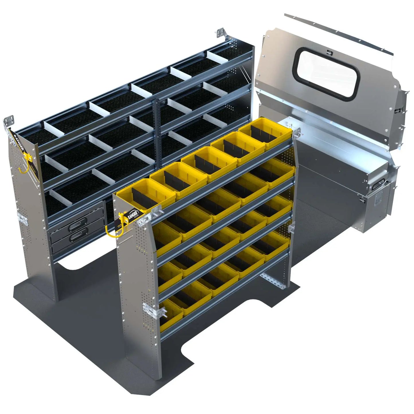 Aluminum Van Shelving Package, Mercedes Sprinter, 144”  WB – DLS-27