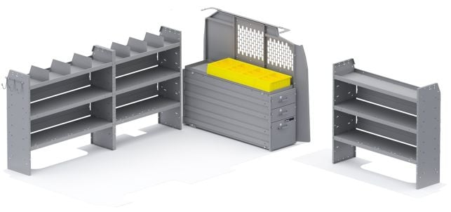 Heavy Duty Drawers Van Package - GM 155" Wheelbase