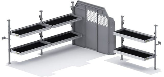 Folding Shelves Package - Transit 130" WB Low Roof