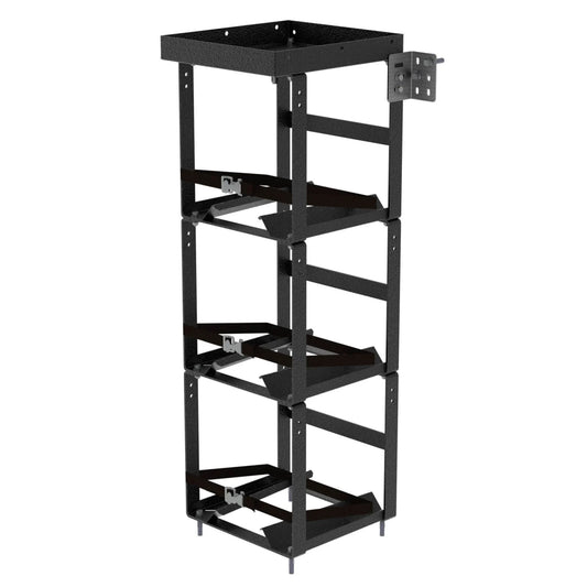3 Tier refrigerant rack for large bottles, steel, 15"d x 13.5"w x 43"h