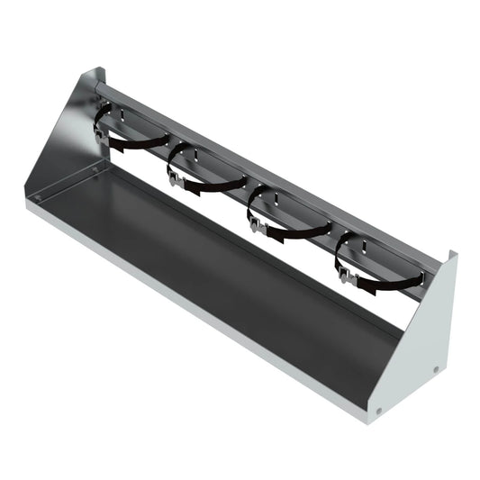 Horizontal refrigerant bottle holder, aluminum, 12 1/2"d x 48"w x 13"h