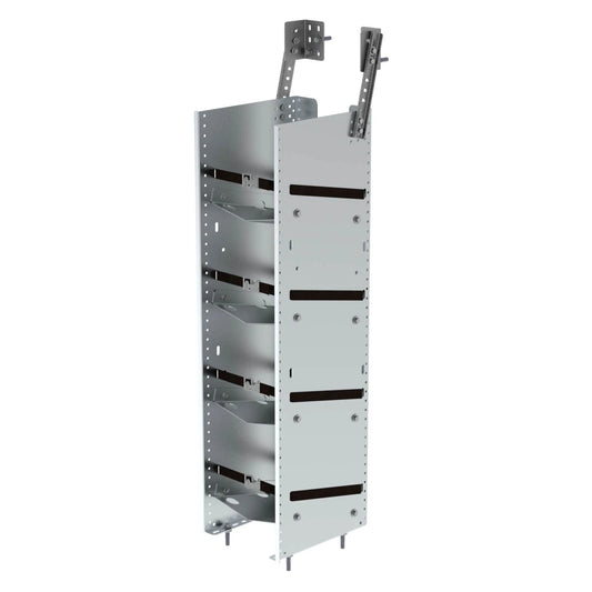 4 Tier refrigerant rack for small bottles, aluminum, 14"d x 10½"w x 43"h
