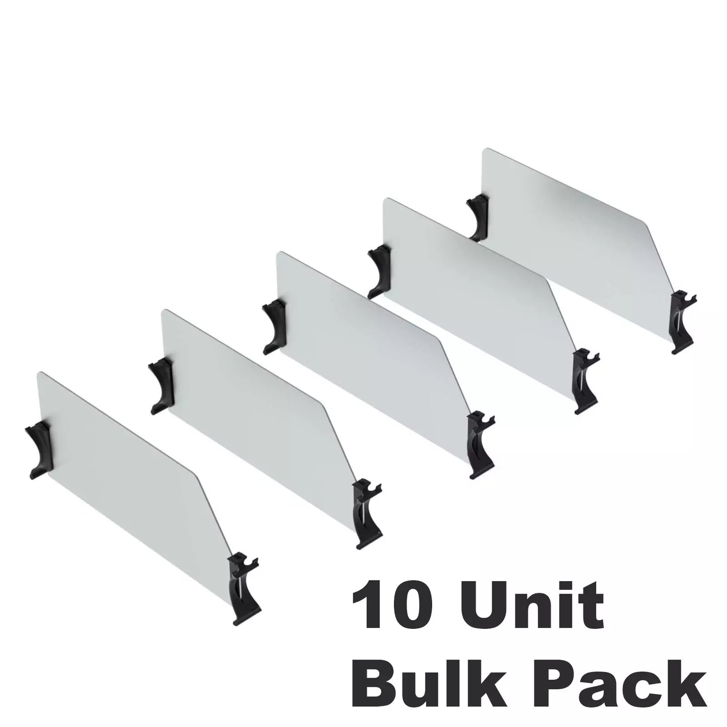 Van Shelving Set of 5 High Dividers with Clips, 14″ Depth, 10 Bulk Pack – 62-UDH14x10