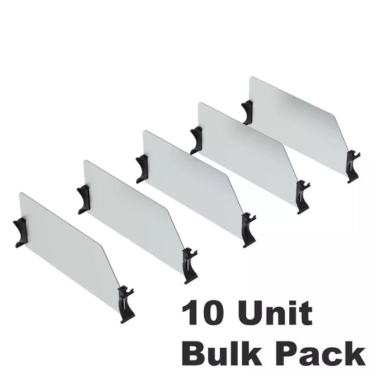 Van Shelving Set of 5 High Dividers with Clips, 14″ Depth, 10 Bulk Pack – 62-UDH14x10
