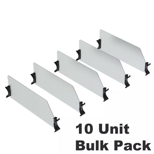 Van Shelving Set of 5 High Dividers with Clips, 16″ Depth, 10 Bulk Pack – 62-UDH16x10